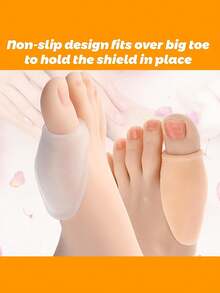 1/4 buah Pelindung Jempol Kaki Gel, Mencegah Gesekan Jempol Kaki, Anti Selip, Meredakan Tekanan Sepatu, Gaya Netral, Sol Dalam Empuk dan Nyaman, Perlindungan Tahan Lama, Bahan Bernapas, Cocok untuk Pemakaian Sehari-hari - A - View 3