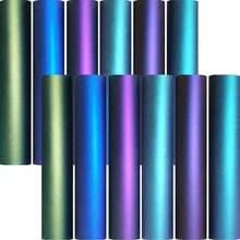 變色龍熱轉印乙烯基 6/12 張漸層轉印乙烯基捲 12 * 10 英吋，適用於熨斗與熱壓機，用於 T 恤漸層變色 - 變色龍12色 - 查看 7