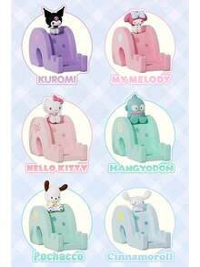 官方授權 Sanrio 角色滑動式手機支架，多角色可調角度桌面裝飾，適用居家與辦公室，Hello Kitty 房間裝飾，成人桌面收納架，14 歲以上 - 淺藍色 - 查看 4