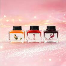 15ml Animal IP Creative Colorful Fountain Pen Ink - Gold Glitter Shimmer Ink - Student Planner Dedicated Non-Clogging Ink, Glitter Planner Painting, DIY, Back To School - Square - View 3