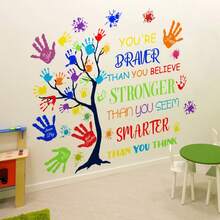 1/2 Sheets Back To School Classroom Wall Decals Kids Room Decor Self Adhesive Inspirational Quote Sticker Wall Art For Kindergarten Home School Decor​ - Multicolor - View 8