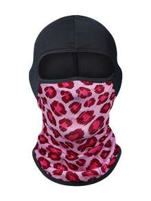 Fabulous Be Xtreme Casco de ciclismo con estampado de leopardo y patrón de corazón dulce y fresco, máscara facial de seda de hielo transpirable con protección solar, cubierta de cara y cuello a prueba de viento para motocicleta y actividades al aire libre - Multicolor - Ver 14