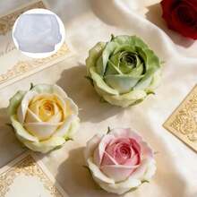 1pc Rose Bud Silicone Candle Mold, Exquisite Flower Shape, Non-Stick, Reusable, Suitable For Aromatherapy Candles, Plaster, Resin, Soap, DIY Romantic Home Decor, Valentine's Day Handmade Supplies - A - View 4