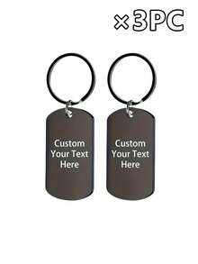 Llavero de metal personalizable, impreso con tu foto y texto, 4 estilos y 4 colores disponibles, paquete de 1 pieza, 3 piezas o 5 piezas. Perfecto como llavero, decoración de mochila, regalo de cumpleaños, regalo de aniversario y regalo del Día de San Valentín. - Multicolor - Ver 41