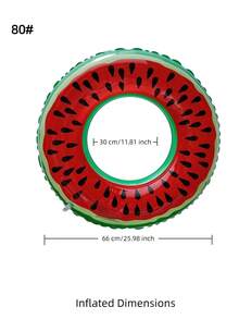 Adult Inflatable Swim Ring, Fruit Print Pool Float, Watermelon/Lemon/Lime/Orange/Kiwi/Dragon Fruit PVC Floating Ring - Watermelon Rings - View 14