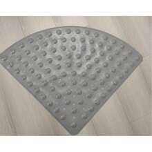 1pc Corner Shower Mat, Non-Slip Triangle Bath Mat With Suction Cups And Drain Holes, Waterproof PVC Bathroom Floor Mat, Safety Anti-Fall Shower Rug For Bathroom Bathtub, 3 Colors Available - Multicolor - View 6