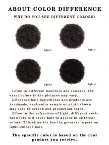 Extensión de cola de caballo con cordón para afro puff sintético, moño de cola de caballo con cordón con clip, Halloween - Multicolor - Ver 5