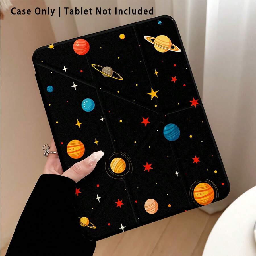 星星與行星圖案彩繪效果平板保護殼附支架,相容 Honor 8/9/10/X8/X8A/X9/X8Pro/X9Pro、MatePad SE 11"/MatePad 11"/11.5"、MatePad Pro、Apple 10th/11th Gen 2025 (A16)、Galaxy Tab A7/A9 及其他熱門機型 - 款式19 - 查看 1