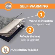 1Pc Reversible Washable Self Warming Cat Bed Pad, Thermal Self Heating Mat For Indoor Pet Beds Furniture & Outdoor Cat Houses, Small Size 21 X 17in Oatmeal & Chocolate Two-Tone Design - 21 X 17 Inches - View 3