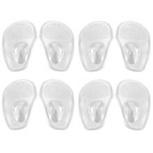 4 pares (almohadilla para antepié + almohadilla para talón) combinación, 2 en 1 unisex transparente antideslizante con masaje y absorción de impactos, almohadilla autoadhesiva para antepié, almohadilla autoadhesiva para talón de media talla con masaje granular invisible y cómoda - transparente - Ver 8