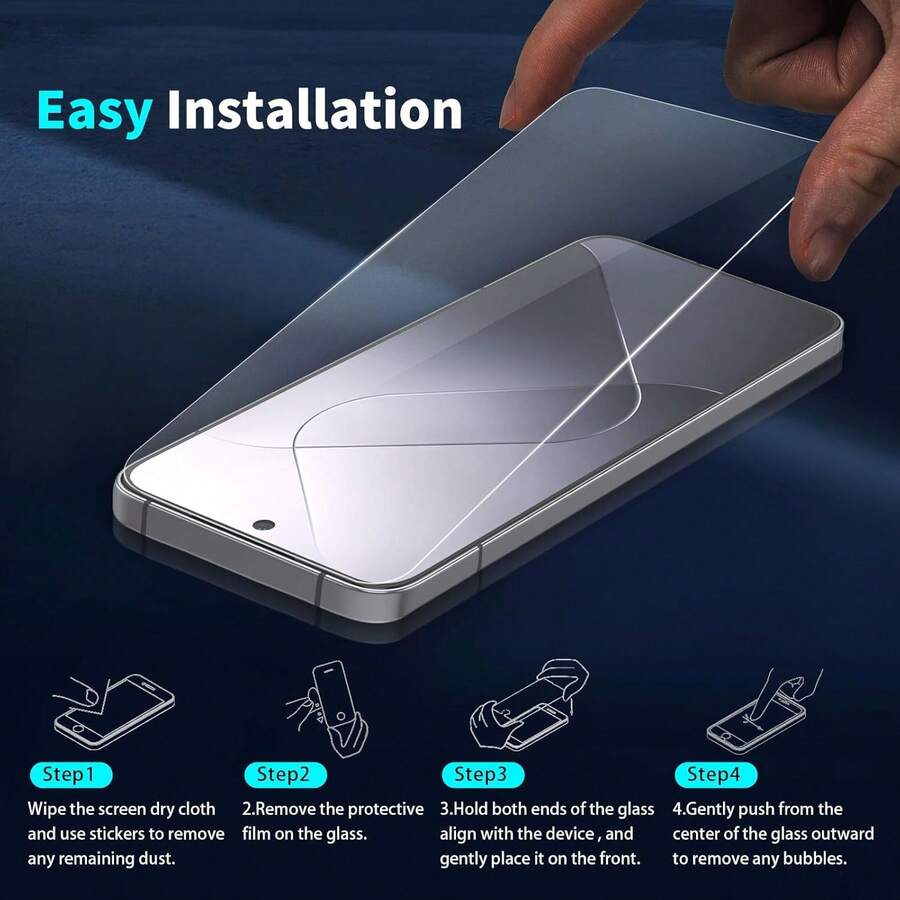 Pelindung Layar Kaca Tempered untuk Xiaomi POCO X8/X8 Pro/X7 Pro/C85, Pelindung Lensa Kaca Tempered Berkualitas Tinggi, Film Kaca Tempered Anti Gores, Bebas Gelembung, 2+2pcs/Paket - Clear - View 1