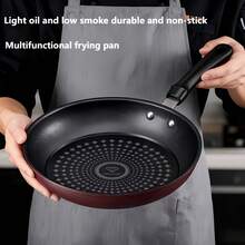 1pc Non-Stick Frying Pan, Flat Bottom Pan, Kitchen Utensil, Suitable For Frying Steak, Eggs, Pancakes And Deep Frying, Compatible With Induction And Gas Stoves - View 5