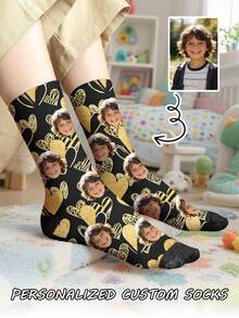 Custom Pattern Children's Mid-Calf Socks, Suitable As Gifts - Multicolor - View 11
