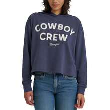 Wrangler Women's Retro Cropped Hoodie Sweatshirt Variant 2 - Odyssey Gray - View 1