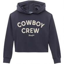 Wrangler Women's Retro Cropped Hoodie Sweatshirt Variant 2 - Odyssey Gray - View 4
