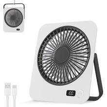 Portable Desktop Mini Fan, 5-Speed Adjustable, USB Rechargeable Table Fan, Digital Display Mini Hanging/Standing Fan, Outdoor Handheld Fan, Portable Durable Fan For Office, Dorm, Outdoor Travel - Desk Fan - View 15