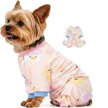 Anti-Licking Dog Recovery Suit, Soft Four-Paw Dog Pajamas, Elastic Breathable , Prevents Shedding, Cute Puppy , Suitable For Small To Large Dog Breeds - Pink - View 10