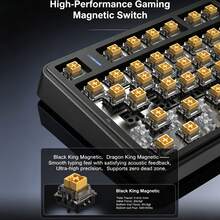 AULA Teclado F75HE 75% con múltiples conexiones, interruptores mecánicos de efecto Hall con respuesta rápida y anti-ghosting completo, diseño de teclas silenciosas con teclas PBT, tamaño compacto adecuado para usuarios de juegos y oficina - Ver 8