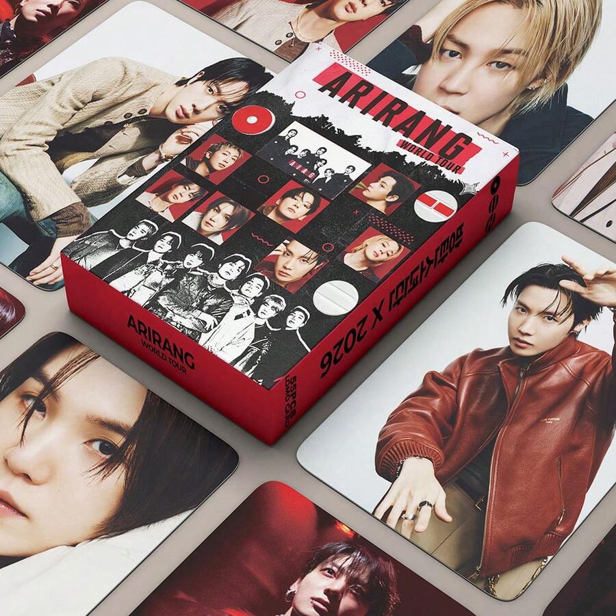 55張 BT5 ARIRANG 專輯周邊 Lomo 卡,RM、Jin、SU/GA、J-Hope、Ji/Min、V、Jung/Kook 多款風格相片卡,粉絲完美禮物,支持周邊。裝飾您的粉絲卡相簿,與其他粉絲交換偶像禮物。 - 彩色 - 查看 1