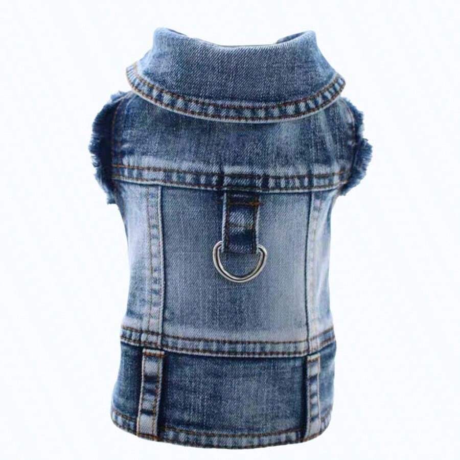 Pet Vest, Suitable For Small Dogs, Jacket Style, With Leash Attachment, Spring/Autumn Pet Clothing, Suitable For Bichon, Teddy, Pomeranian - Blue - View 1