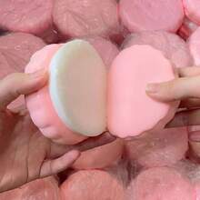 1pc Japanese Style Sandwich Cookie Slow Rebound Multi-Layer Mousse Sticky Stress Relief Toy, Round Or Square Available, Super Stress Relieving. Also Can Be Used As Creative Small Ornament Or Small Gift - Multicolor - View 4