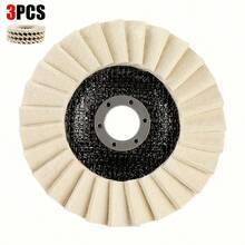 3pcs 4.5 Inch Felt Polishing Pads - 115mm, Suitable For Metal, Wood And Stone, Durable And Efficient, For Grinding Rusty Metal And Marble Countertops | Elastic Board | Durable Felt Polishing Pads - 4.5 Inches / 11.5 cm - View 1