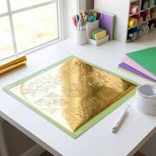 24 inchx 10 ft Roll of Gold Mirror Repositionable Adhesive - Backed Vinyl Cutters, Punches and Vinyl Sign Cutters - 10 pies + Oro (espejo cromado) - Ver 6
