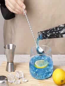 1PC/4PCS Stainless Steel 304 Long Handle Spoon Cocktail Stirring Rod Cocktail Mixing Spoon Ice Spoon Coffee Milk Tea Stirring Rod - Silver - View 7