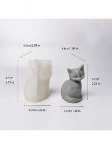 Cute Cat DIY Handmade Aromatherapy Plaster Multi-Function Silicone Mold - Cat - View 3