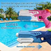 2pzs Pistola De Agua Juguete Playa Patio Lanzadores De Agua - Azul - Ver 4