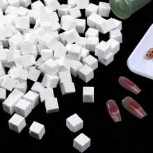 50/100/200/400pcs Square Mini Nail Art Sponges, Suitable For Gradient Nail Art Design, Square Nail Art Sponge Brush, Professional Salon And Home Use - Multicolor - View 5