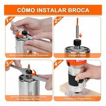 Router Para Madera Recortadora Rebajadora 800w +15 Brocas - A - Ver 4
