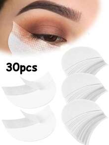 100/30/10pcs Eyelash Removal Cotton Pads, Eyelash Removal Patches, Eyelash Extension Tools, Non-Woven Fabric Eyeshadow Patches, Eyelash Protection Isolation Adhesive Pads, Makeup Tools, Eye Tools - Multicolor - View 10