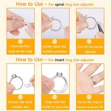 KLONKEE Ring Size Measuring Tool For Loose Rings, 12pcs Ring Protectors And 1pc Ring Size Measuring Strap, Ring Size Adjuster, Invisible Ring Protector Spacer Tightener, Size Adjuster For Men And Women, Suitable For 1mm To 8mm Rings - Mix - View 6