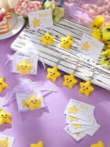 60/30/3pcs Cute Star Keychains, (Includes Star Keychains, Inspirational Star Cards, Organza Bags) Thank You Gifts, Rewards And Party Favors, Car Keychains, Women's Keychains, Backpack Keychains, Bag Charms (Perfect As Gifts, Welcome Gifts, Team Rewards, Back To School) - Multicolor - View 6
