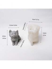Cute Cat DIY Handmade Aromatherapy Plaster Multi-Function Silicone Mold - Cat - View 2