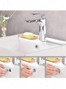 2/4/6/10pcs Premium Plastic Sink Overflow Cover | Modern Mesh Trim For Bathroom & Kitchen Sinks, Prevents Clogs & Odors, Replaces Plain Drain Holes With Sleek Plastic Accents - Multicolor - View 6