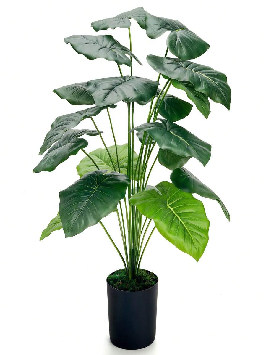 60-120cm 人造睡蓮植物(大型人造熱帶植物,室內高植栽,適合居家客廳、露台、門廊、浴室及戶外裝飾) - 滴水觀音 - 查看 1