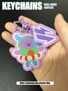 Thai BL Keychain, GMMTV KEYCHAIN, Characters GeminiFourth, PondPhuwin, EarthMix, FirstKhaotung, Thai Series, Thai Idol Derivative Merchandise, Double-Sided Plastic Protective Film, Can Be Hung On Bags, Keys, Car Keys, Suitable As Gifts For Family And Friends - TVBL - View 9