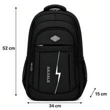 Ce sac à dos unisexe est conçu pour les voyages en plein air. Il offre une grande capacité et se distingue par ses détails multicolores élégants et sa fermeture éclair directionnelle. Il peut servir de sac à dos pour ordinateur portable grande capacité, de sac professionnel polyvalent, de sac à dos antivol pour homme, de sac à dos pour jeune, de sac pour ordinateur, de sac de voyage et constitue un excellent cadeau pour les fêtes. - Blanc - Voir 3