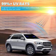 1 buah Pelindung Matahari Mobil Cool Blue Eye, Pelindung Matahari Modis untuk Wanita, Terbuat dari Serat Poliester, Cocok untuk Berbagai Model Kaca Depan Mobil, Dengan Fungsi Isolasi Panas dan Perlindungan Privasi, Menjaga Mobil Anda Tetap Sejuk, Dapat Dilipat untuk Penyimpanan Mudah - Tampan dan bermata biru yang menawan - View 9