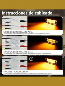 8pc Rectangular Side Ceiling Light Tab Strobe Lights 12-24v - 黃色 - 查看 3