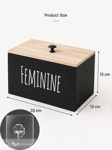 Aesthetic Tampon Storage Box With 3 Slots Anti Dust Cover Premium Multifunctional Bathroom Storage Box For Housewives Handy Jewelry Organzierhair Accessories Organaizer To Hold Makeup Pads Travel Essential Home Decor Bathroom Accesssories - View 7