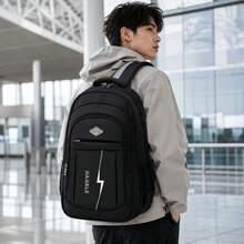 Ce sac à dos unisexe est conçu pour les voyages en plein air. Il offre une grande capacité et se distingue par ses détails multicolores élégants et sa fermeture éclair directionnelle. Il peut servir de sac à dos pour ordinateur portable grande capacité, de sac professionnel polyvalent, de sac à dos antivol pour homme, de sac à dos pour jeune, de sac pour ordinateur, de sac de voyage et constitue un excellent cadeau pour les fêtes. - Blanc - Voir 9