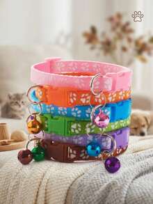 PETSIN 10pcs Random Color Pet Collar Suitable For Cats And Small Dogs - Multicolor - View 4