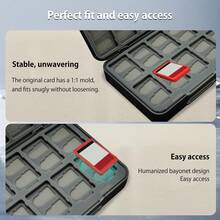 ONETIAOLONG Caja de almacenamiento con 48 ranuras para tarjetas de juego y 96 ranuras para tarjetas Micro SD, compatible con Switch, Switch Lite/OLED/NS - Ver 5