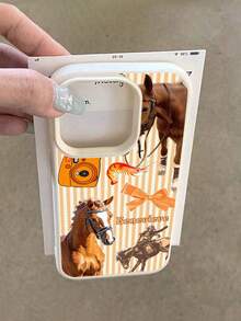 1件 DIY 定製姓名橘色與白色條紋復古馬術拼貼圖案 TPU 人造皮革紋理手機殼，相容於 Apple Duo/18ProMax/17ProMax/16Pro/15/14Plus/13Pro/12ProMax/11/XsMax 以及 Galaxy A05s/A13/A14/A15/A23/A24/A25/A32/A33/A34/A35/A52/A53/A54/A55/S20/S21 FE/S22 Ultra/S23/S24 Ultra 以及 Note 13 Pro/Note 12/11/Note 10 Pro/Note 9/8/13C/12/12C/10A，防摔、防指紋、耐用、優雅、極具吸引力，送給朋友的最佳禮物 - 彩色 - 查看 5