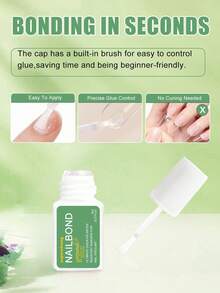 GELPOLISH 1pc/2pcs/3pcs/6pcs Super Strong Brush-On Nail Glue, Suitable For Acrylic Nails, Nail Tips And Press-On Nails (8ml), Repairs Broken Nails, Acrylic Nail Glue, Nail Adhesive, No UV Light Required - 8ml - View 3