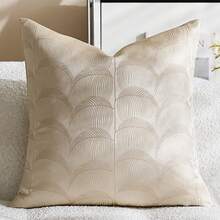 1/2 Pcs Set Modern Scandinavian Yarn-Dyed Polka Dot Cushion Cover Comfortable Modern Striped Textured Cushion Cover, Suitable For Sofa, Bedroom, Living Room, Showroom, All Seasons - Beige - View 13