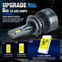 S&D K5C Pro H7 Canbus LED 車用大燈燈泡 LED H1 H4 H11 HB3 9005 HB4 9006 銅管式汽車霧燈 6000K 12V - A - 查看 5